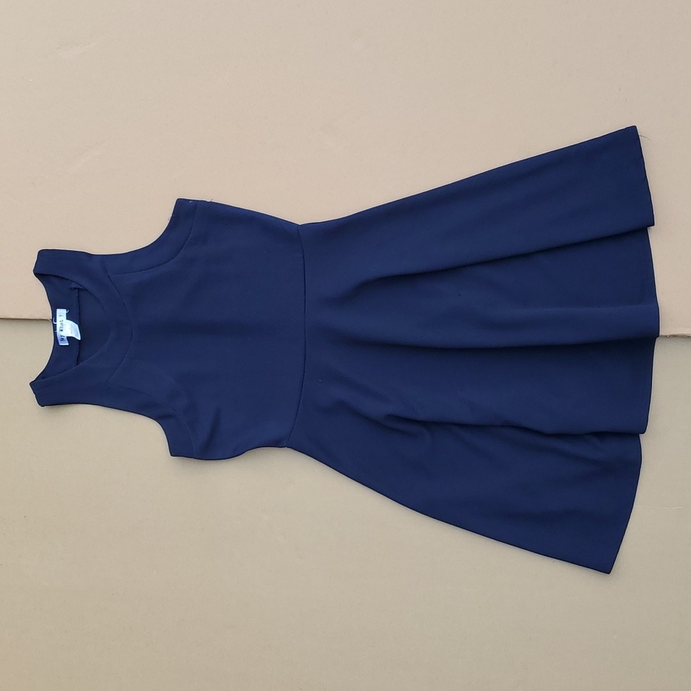 Say What? navy halter skater dress, size L